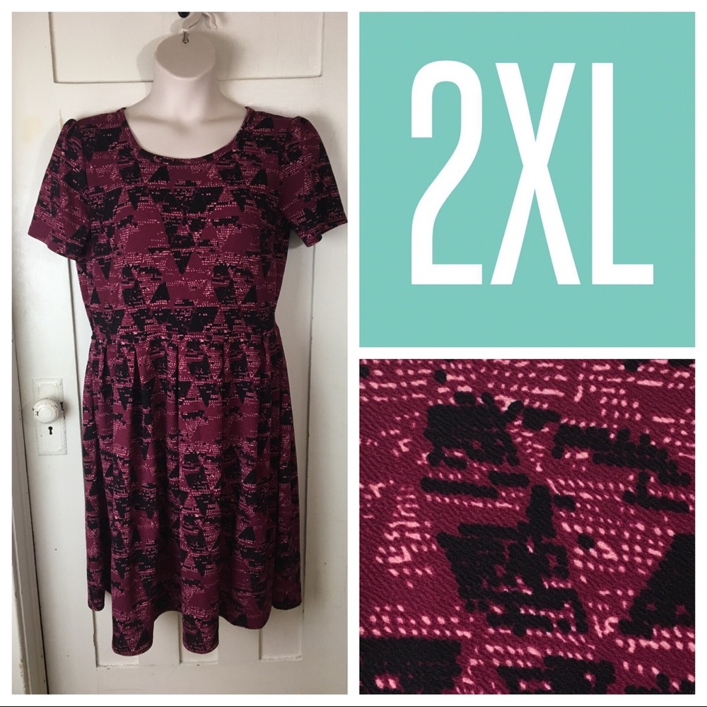 EUC LuLaRoe Amelia Dress with Pockets, 2XL